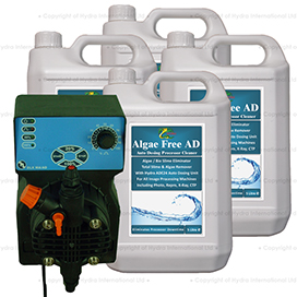 ADE24/TX Algae Free System + Cradle + 4x5L Algae Free/AD